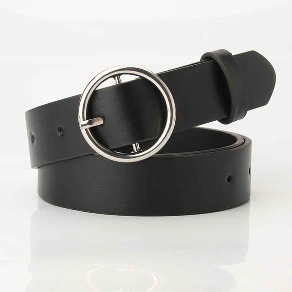 new ladies belt simple and versatile fashion black jeans with classic round buckle belt, Black;brown
new ladies belt simple and versatile fashion black jeans with classic round buckle belt, Black;brown