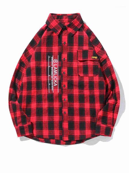 mens casual long sleeves embroidery coat mens red plaid fashion shirt luxury letter print turn down collar, White;black
mens casual long sleeves embroidery coat mens red plaid fashion shirt luxury letter print turn down collar, White;black