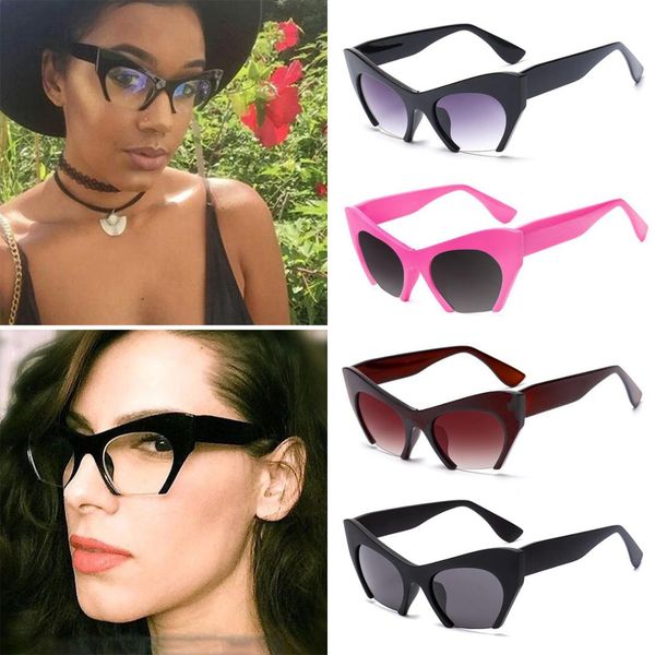 cool trendy half frame cat eye sunglasses women fashion clear brand designer sun glasses for female male uv400, White;black
cool trendy half frame cat eye sunglasses women fashion clear brand designer sun glasses for female male uv400, White;black