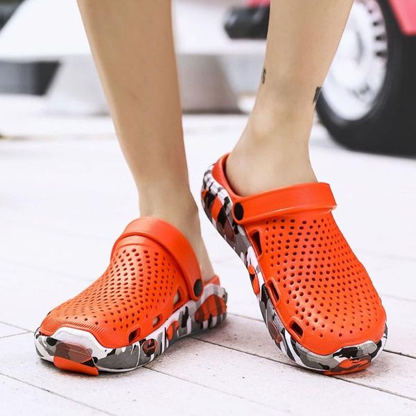 2019 summer fashion men's sandals hole shoes sandals breathable casual outdoor non-slip beach wild #xew, Black