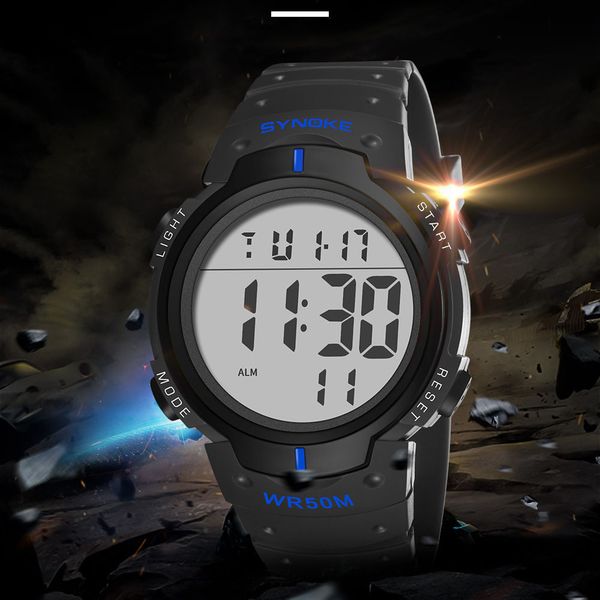 synoke sports watches men climbing running digital wristwatches big dial alarm resistant waterproof watch n50, Slivery;brown
synoke sports watches men climbing running digital wristwatches big dial alarm resistant waterproof watch n50, Slivery;brown
