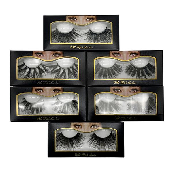 

6d 25mm mink eyelashes messy lengthen thick curl dramatic faux mink lashes 10 styles mixed style