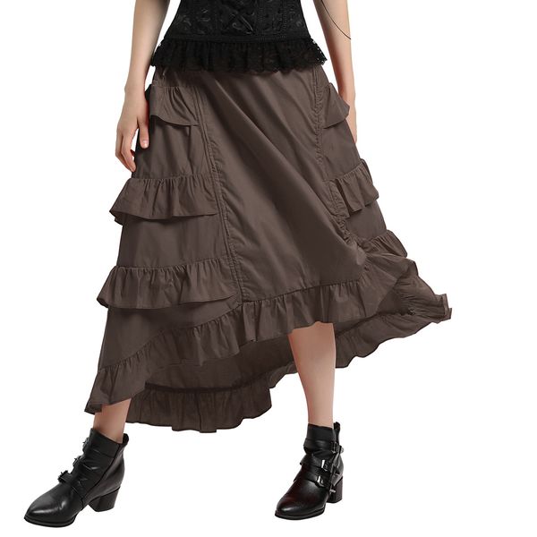 bp pleated skirt victorian steampunk long ruffle fishtail vintage skirt retro, Black
bp pleated skirt victorian steampunk long ruffle fishtail vintage skirt retro, Black