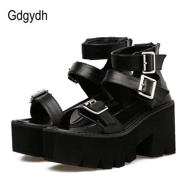 gdgydh ankle strap summer fashion women sandals open toe platform shoes high thick heels female black unique party shoes 35-40 cx200609
gdgydh ankle strap summer fashion women sandals open toe platform shoes high thick heels female black unique party shoes 35-40 cx200609