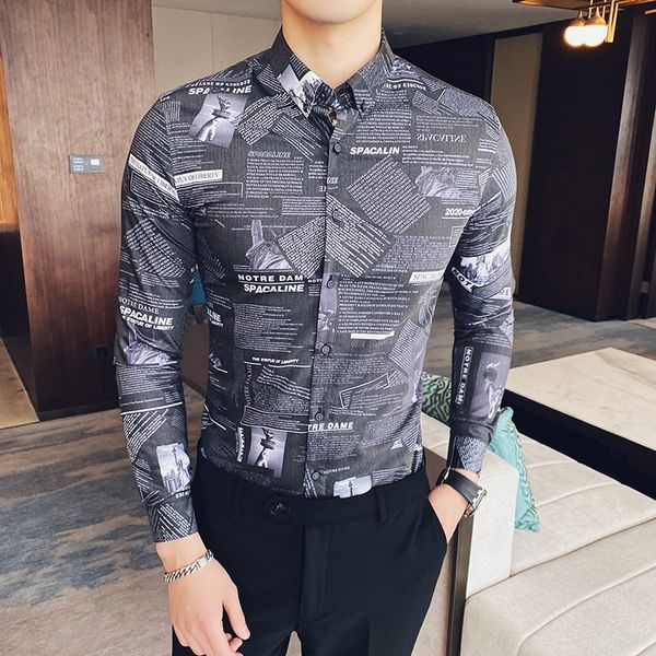 england style print shirt business casual long sleeve shirt 2020 new fashion slim fit letter building pattern men -3xl, White;black
england style print shirt business casual long sleeve shirt 2020 new fashion slim fit letter building pattern men -3xl, White;black