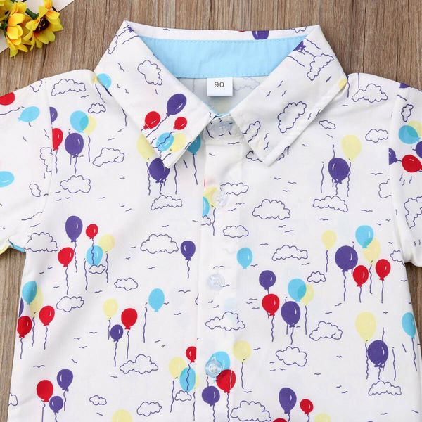 2019 baby summer clothing toddler baby boy formal suit flower dress shirt+shorts bottoms outfits balls print 2pcs clothes 1-6y, White
2019 baby summer clothing toddler baby boy formal suit flower dress shirt+shorts bottoms outfits balls print 2pcs clothes 1-6y, White