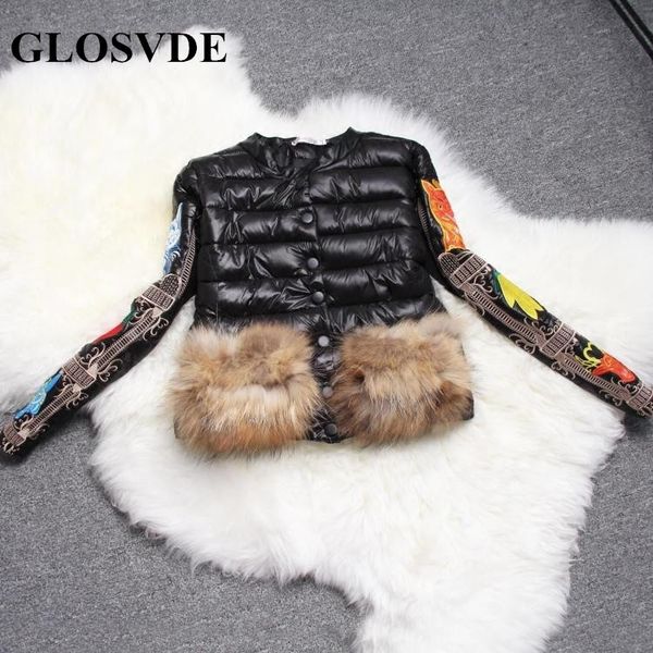 2017 зима теплых пальто толстых хлопка куртка женщины вышивание реального мех короткого хлопок пальто устаревать парок, Black
2017 зима теплых пальто толстых хлопка куртка женщины вышивание реального мех короткого хлопок пальто устаревать парок, Black