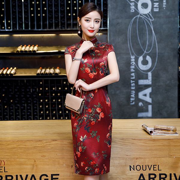 burgundy print floral handmade button short qipao chinese traditional women dress vintage lady cheongsam plus size s-4xl, Black;gray
burgundy print floral handmade button short qipao chinese traditional women dress vintage lady cheongsam plus size s-4xl, Black;gray