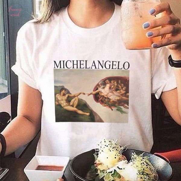 michelangelo sistina tshirt plus size korean style short sleeve clothes tee shirt femme ulzzang aesthetic art t shirts women, White
michelangelo sistina tshirt plus size korean style short sleeve clothes tee shirt femme ulzzang aesthetic art t shirts women, White