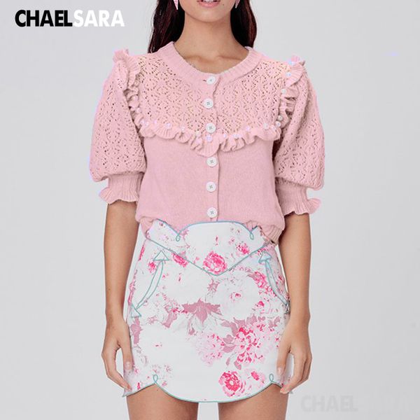 2020 new summer hollow out knitted shirts women short sleeve ruffles casual lady ladies sweater cardigan, White
2020 new summer hollow out knitted shirts women short sleeve ruffles casual lady ladies sweater cardigan, White
