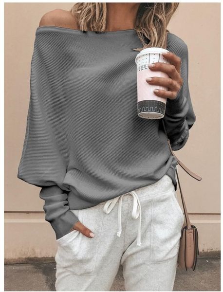 plus size women off shoulder loose pullover sweater long sleeve knit sweater jumper ladies casual fall, White;black
plus size women off shoulder loose pullover sweater long sleeve knit sweater jumper ladies casual fall, White;black
