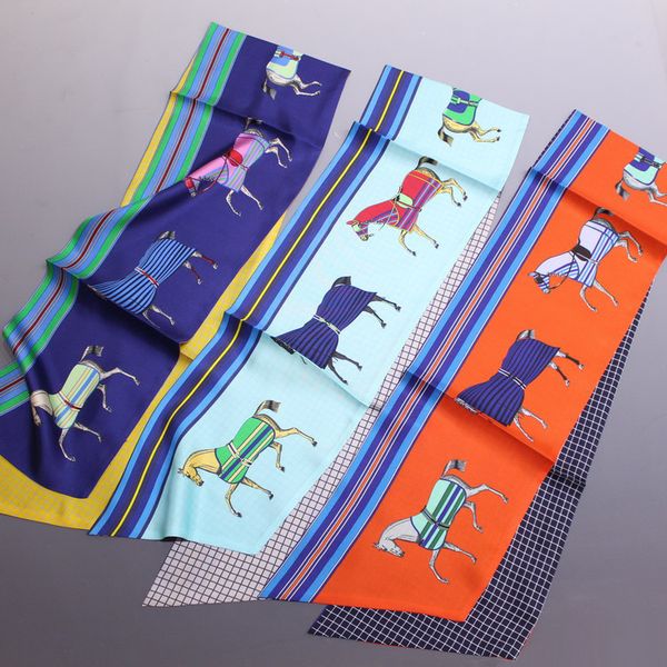 money seven matu horse pattern double layer twill female long towel silk ribbon, Blue;gray
money seven matu horse pattern double layer twill female long towel silk ribbon, Blue;gray