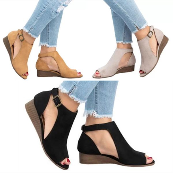 women wholesale sandals club gladiator elegant wedge heel fish mouth shoes adjustable buckle hollow out matte surface 0083, Black
women wholesale sandals club gladiator elegant wedge heel fish mouth shoes adjustable buckle hollow out matte surface 0083, Black