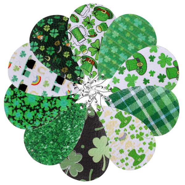 10pairs/lot shamrocks leprechauns print earrings set green pu leather earings for women 2020 st. patrick's day chic earing drops, Silver
10pairs/lot shamrocks leprechauns print earrings set green pu leather earings for women 2020 st. patrick's day chic earing drops, Silver