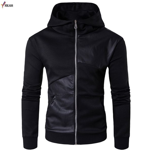 new men's clothes spring and autumn hoodies. men's casual hoodie with vertical collar. black patchwork cap jacket for men
new men's clothes spring and autumn hoodies. men's casual hoodie with vertical collar. black patchwork cap jacket for men