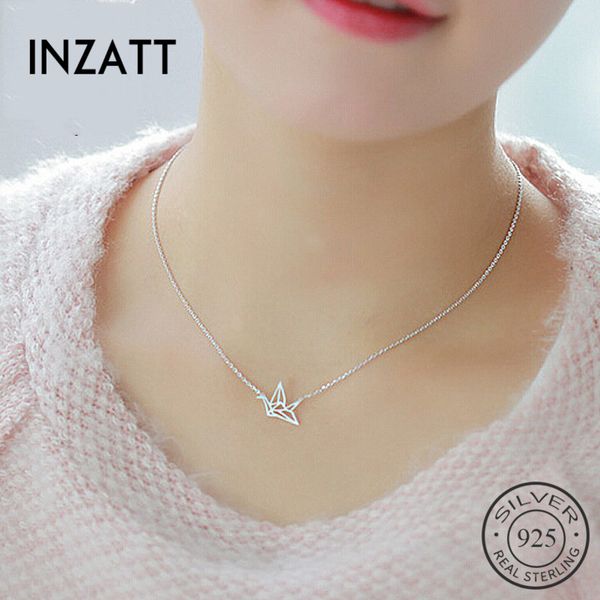 inzaethnic cute paper crane choker pendant necklace real 925 sterling silver fine jewelry for women party accessories bijoux
inzaethnic cute paper crane choker pendant necklace real 925 sterling silver fine jewelry for women party accessories bijoux