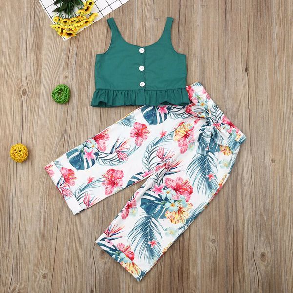 toddler baby girl kid summer clothes set t-shirt vest floral wide leg pants fashsion girls clothing outfit, White
toddler baby girl kid summer clothes set t-shirt vest floral wide leg pants fashsion girls clothing outfit, White