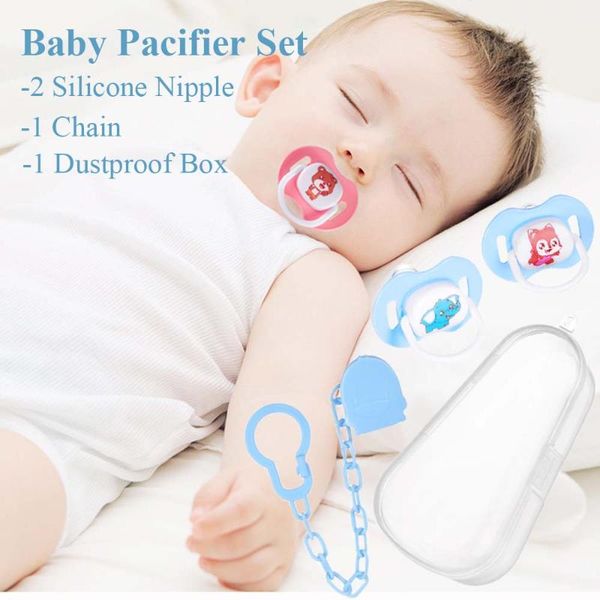 baby pacifier set 2 silicone nipple + 1 chain + 1 dust proof box combination baby sleeping pacifier storage box feeding care
baby pacifier set 2 silicone nipple + 1 chain + 1 dust proof box combination baby sleeping pacifier storage box feeding care