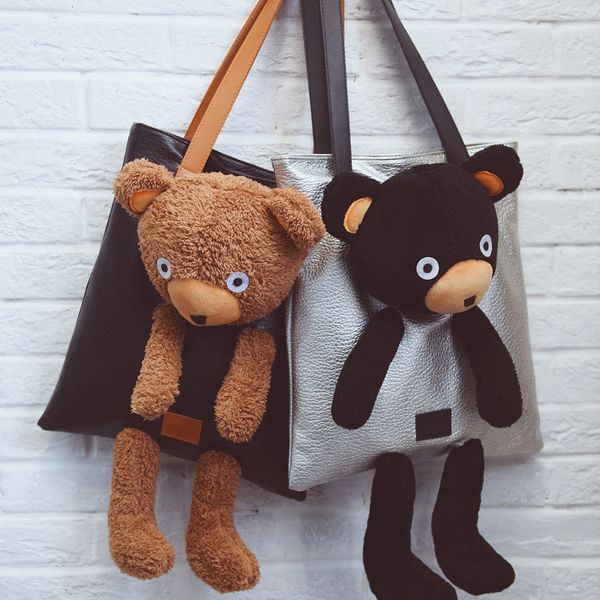 yile pu leather shoulder bag shopping tote stuffed bear applique 3 colors to choose nn6015
yile pu leather shoulder bag shopping tote stuffed bear applique 3 colors to choose nn6015