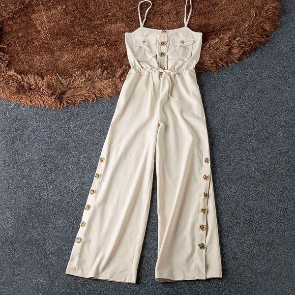 strap solid safari style linen jumpsuit slim split side leg beige good quality jumpsuit women summer fashion womens jumpsuits, Black;white
strap solid safari style linen jumpsuit slim split side leg beige good quality jumpsuit women summer fashion womens jumpsuits, Black;white