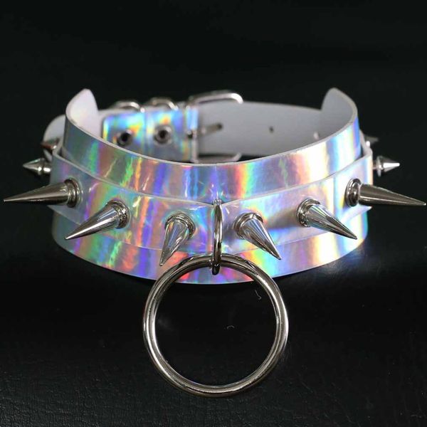 kmvexo holographic spike choker punk laser leather collar rivet necklace statement oversized chocker club party harajuku jewelry, Golden;silver
kmvexo holographic spike choker punk laser leather collar rivet necklace statement oversized chocker club party harajuku jewelry, Golden;silver
