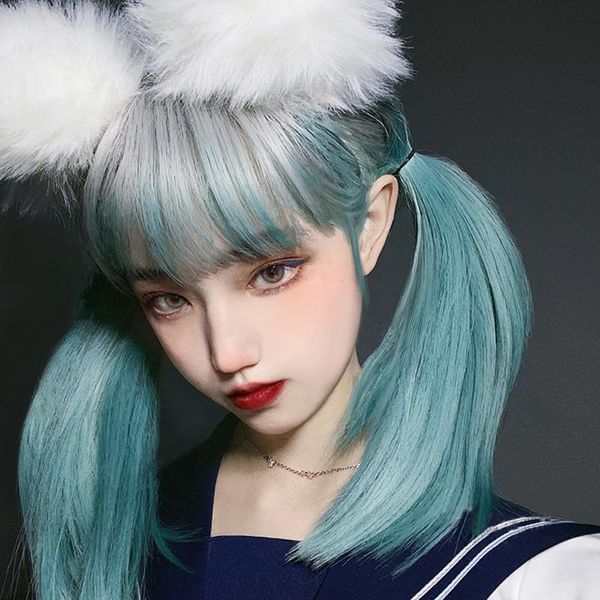 synthetic wigs buqi straight heat resistant bangs grey to green mixed for black women daily natural cosplay lolita party
synthetic wigs buqi straight heat resistant bangs grey to green mixed for black women daily natural cosplay lolita party