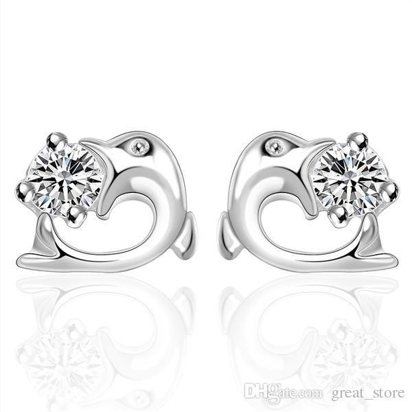 new arrival inlay dolphins sterling silver plate earrings ge345,women's white gemstone 925 silver dangle chandelier earrings, Golden;silver
new arrival inlay dolphins sterling silver plate earrings ge345,women's white gemstone 925 silver dangle chandelier earrings, Golden;silver