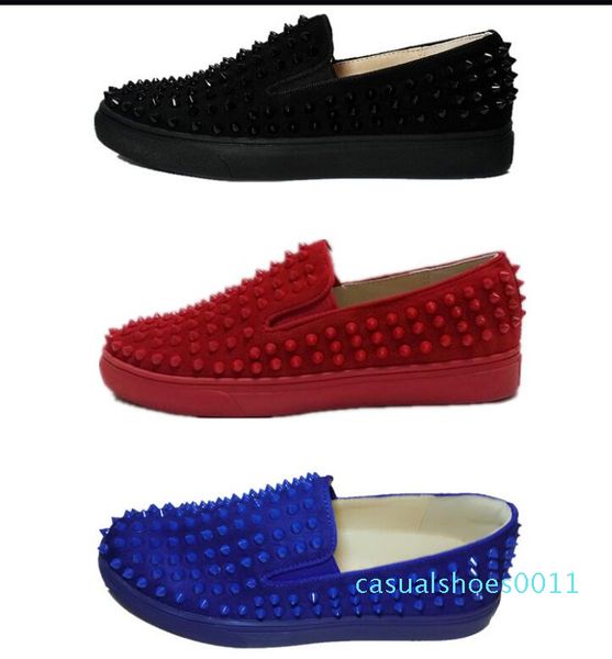 designer shoes spike red bottom loafers sneakers suede leather junior casual loafer slip-on shoes luxury mens women size with box dust bag, Black
designer shoes spike red bottom loafers sneakers suede leather junior casual loafer slip-on shoes luxury mens women size with box dust bag, Black