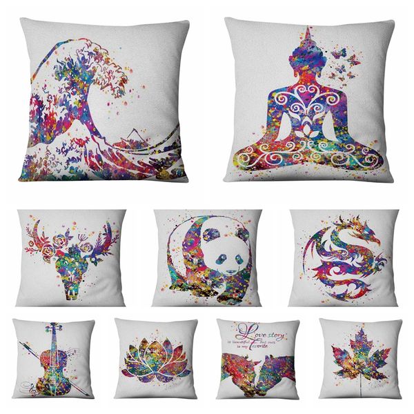 yoga art painting thin linen cushion decorative pillow watercolor zen pillowcase home decor sofa throw pillow almofadas 45*45cm
yoga art painting thin linen cushion decorative pillow watercolor zen pillowcase home decor sofa throw pillow almofadas 45*45cm