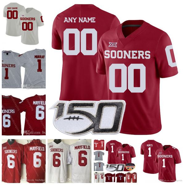 custom ncaa oklahoma sooners 2019 football 1 jalen hurts ceedee lamb trey sermon kennedy brooks lee morris spencer rattler 150th jersey, Black;red 
custom ncaa oklahoma sooners 2019 football 1 jalen hurts ceedee lamb trey sermon kennedy brooks lee morris spencer rattler 150th jersey, Black;red