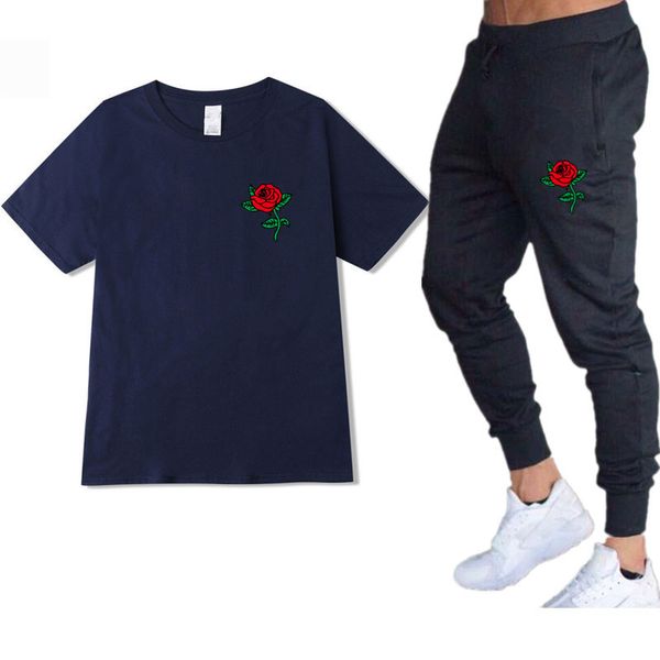 men's sportswear t-shirt set streetwear men and women hip-hop trend printing rose shirt sports pants suit tracksuit women, Gray
men's sportswear t-shirt set streetwear men and women hip-hop trend printing rose shirt sports pants suit tracksuit women, Gray