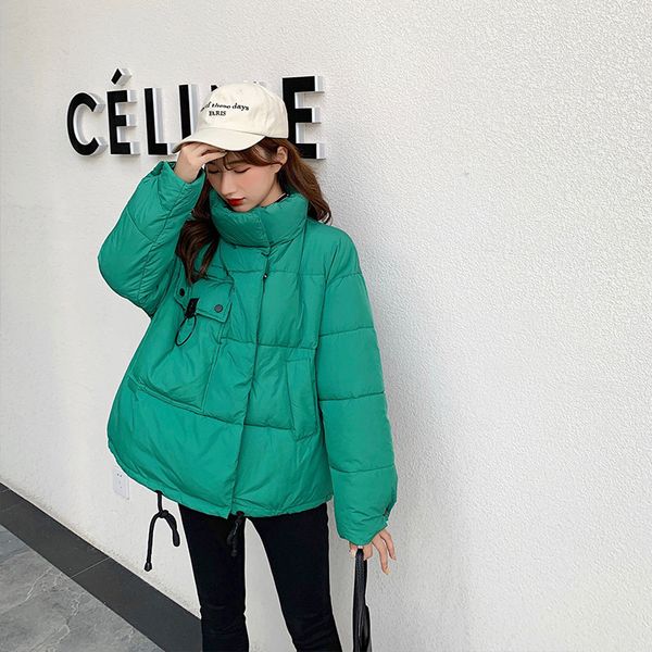 women's coat solid long sleevethickening winter jacket 2019 new collar bread clothes women's loose down parka, Black
women's coat solid long sleevethickening winter jacket 2019 new collar bread clothes women's loose down parka, Black