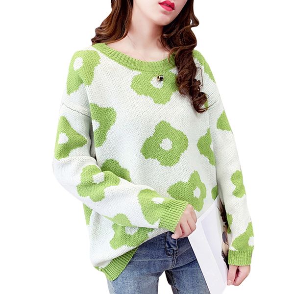 autumn and winter sweater female 2019 new elegant flower knit sweater pullover, White;black
autumn and winter sweater female 2019 new elegant flower knit sweater pullover, White;black