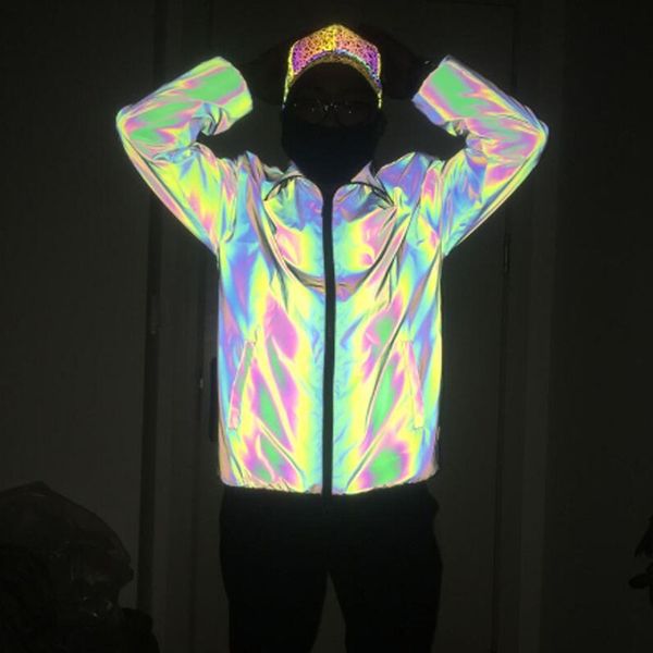 colorful reflective jacket men autumn winter night reflect light hip hop coat women harajuku rainbow color reflective jackets, Tan;black
colorful reflective jacket men autumn winter night reflect light hip hop coat women harajuku rainbow color reflective jackets, Tan;black
