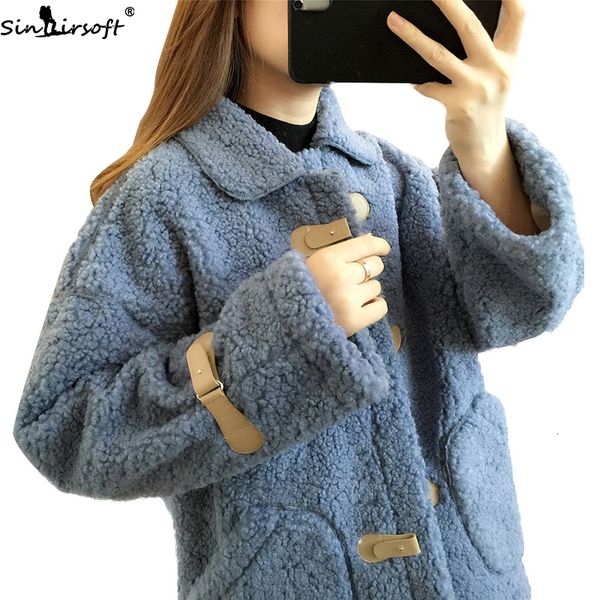 thickened lamb hair was thin long-sleeved warm cardigan clothes women's winter new soft fashion casual leather buckle coat women, Black;white
thickened lamb hair was thin long-sleeved warm cardigan clothes women's winter new soft fashion casual leather buckle coat women, Black;white