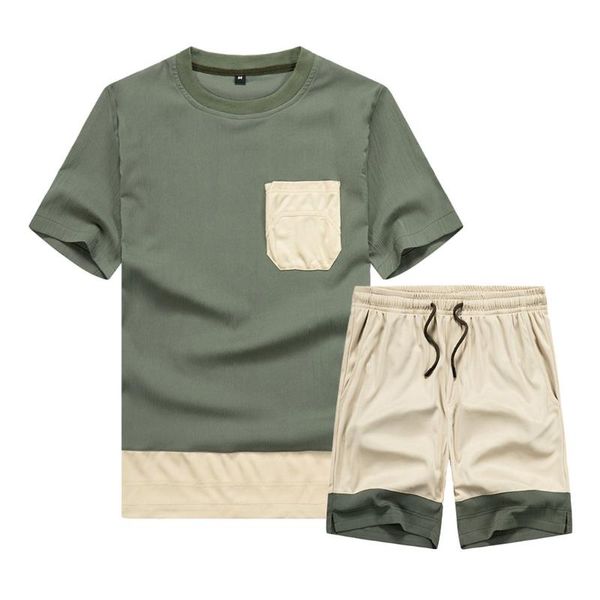 men sets brand new 2020 summer men's tracksuit clothing male short sleeve + shorts 2 pieces patchwork fitness male outfit set, Gray
men sets brand new 2020 summer men's tracksuit clothing male short sleeve + shorts 2 pieces patchwork fitness male outfit set, Gray