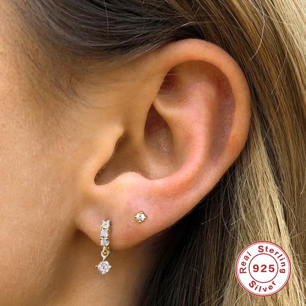 s925 sterling silver hoops earrings delicate asymmetric zircon earring stud earrings for women girl wedding party jewelry w3, Golden;silver
s925 sterling silver hoops earrings delicate asymmetric zircon earring stud earrings for women girl wedding party jewelry w3, Golden;silver