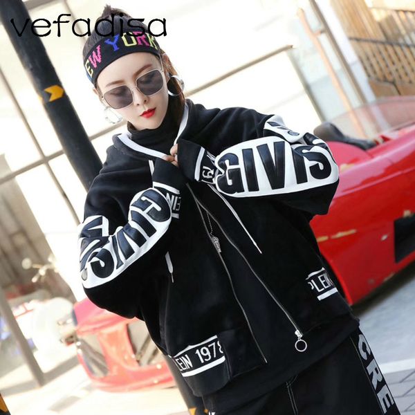 vefadisa women letter printing pleuche coat 2018 winter thickness keep warm velvet coat fleece short dq457, Black;brown
vefadisa women letter printing pleuche coat 2018 winter thickness keep warm velvet coat fleece short dq457, Black;brown