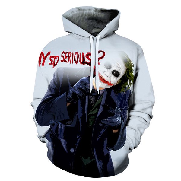 new clown joker sweatshirts men hoodies anime tracksuit 3d print pullover streetwear hoody fashion coat drop ship, Black
new clown joker sweatshirts men hoodies anime tracksuit 3d print pullover streetwear hoody fashion coat drop ship, Black