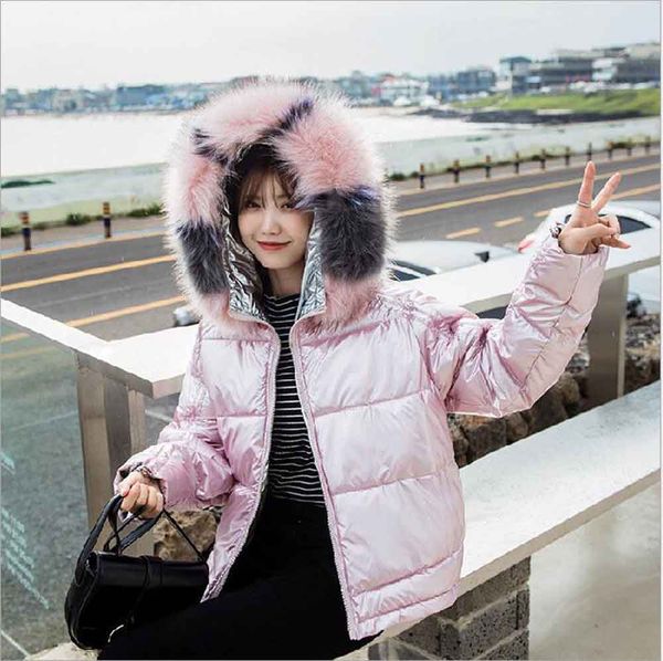 2019 winter new down jacket korean version of the bright cotton jacket loose women's students short paragraph large fur collar jacket w, Black;brown
2019 winter new down jacket korean version of the bright cotton jacket loose women's students short paragraph large fur collar jacket w, Black;brown