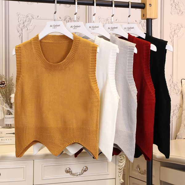 2019 new fashion women's clothing women's spring and autumn short student sleeveless sweater vest knit, Black;white
2019 new fashion women's clothing women's spring and autumn short student sleeveless sweater vest knit, Black;white
