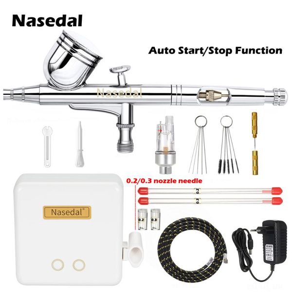 nasedal nt-22w auto sstart airbrush compressor dual-action air brush set spray gun adjustable power touch switch
nasedal nt-22w auto sstart airbrush compressor dual-action air brush set spray gun adjustable power touch switch