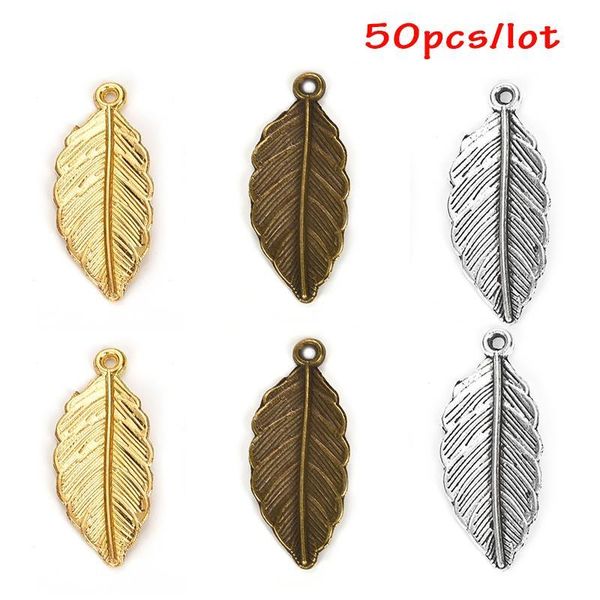 50pcs leaf pendants for bracelet necklace earrings making diy jewelry finding alloy charms handmade accessory gold silver brown, Bronze;silver
50pcs leaf pendants for bracelet necklace earrings making diy jewelry finding alloy charms handmade accessory gold silver brown, Bronze;silver