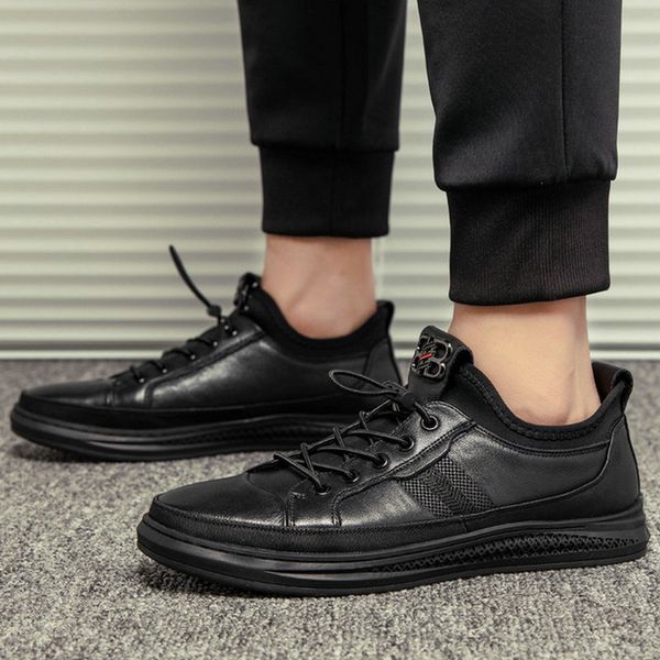 fashion men casual lace up shoes men genuine leather walking moccasins flats shoes sneaker a52-64, Black
fashion men casual lace up shoes men genuine leather walking moccasins flats shoes sneaker a52-64, Black