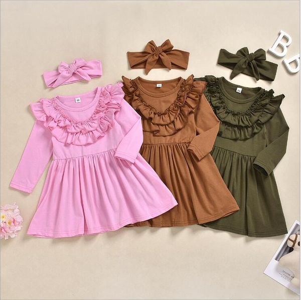 girls dresses with headband baby ruffle solid dresses kids a line frill long sleeve dresses bowknot hairband casual party tutu dress c6663, Red;yellow
girls dresses with headband baby ruffle solid dresses kids a line frill long sleeve dresses bowknot hairband casual party tutu dress c6663, Red;yellow