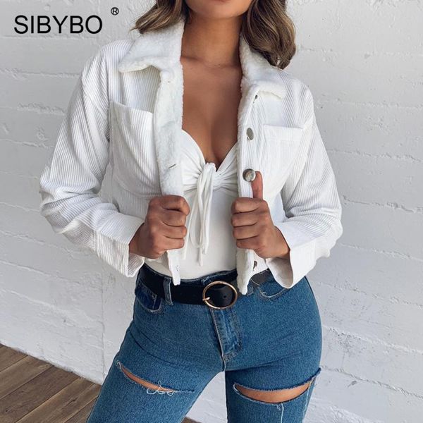 sibybo autumn long sleeve casual jacket women single breasted slim crop women pockets cotton winter coat and jacket, Black;brown
sibybo autumn long sleeve casual jacket women single breasted slim crop women pockets cotton winter coat and jacket, Black;brown