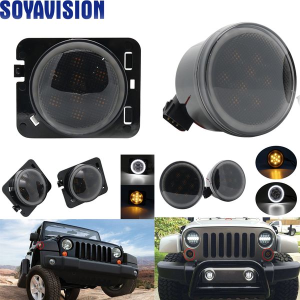 for 2007-2017 wrangler jk jku smoke lens amber led front turn signal light + fender side marker parking lamp angel eyes
for 2007-2017 wrangler jk jku smoke lens amber led front turn signal light + fender side marker parking lamp angel eyes