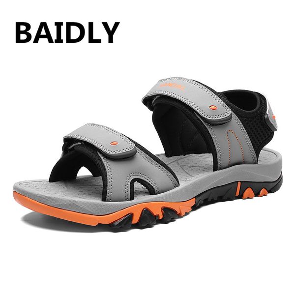 leather men sandals new summer men shoes beach sandals for man fashion brand outdoor casual sneakers big size 45 46, Black 
leather men sandals new summer men shoes beach sandals for man fashion brand outdoor casual sneakers big size 45 46, Black