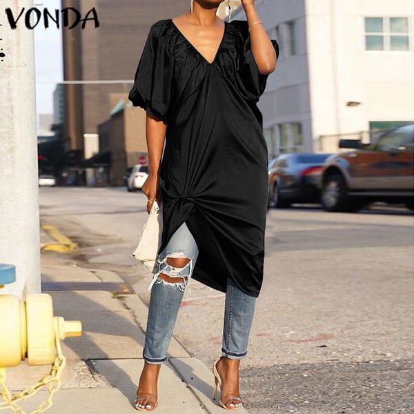 vonda women blouse 2019 summer casual loose half lantern sleeve party bohemian tunic asymmetrical shirts plus size, White
vonda women blouse 2019 summer casual loose half lantern sleeve party bohemian tunic asymmetrical shirts plus size, White