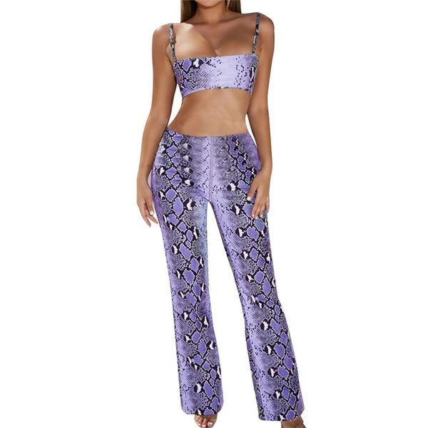 sleeveless two piece set and pants snake print 2 piece set women summer crop suit conjuntos de mujer 40may24, White
sleeveless two piece set and pants snake print 2 piece set women summer crop suit conjuntos de mujer 40may24, White
